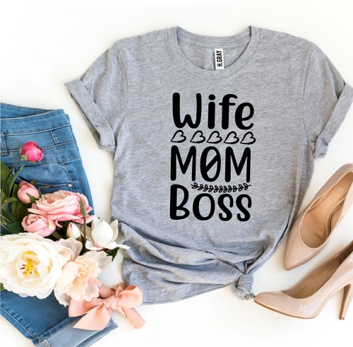 Wife Mom Boss T-shirt - Image 3