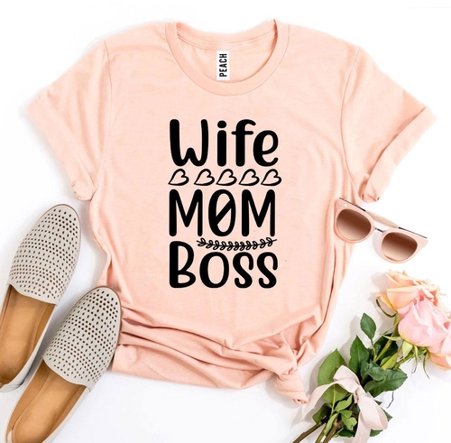 Wife Mom Boss T-shirt - Image 5
