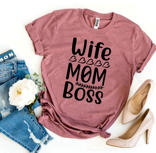 Wife Mom Boss T-shirt - Image 6