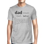 Dad Noun Mens Gray Round Neck Tee Funny Birthday