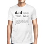 Dad Noun Mens White Cotton Tee Cute Fathers Day
