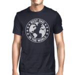 World Best Dad Mens Navy Graphic Tee Funny Dad