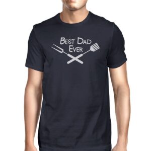 Best Bbq Dad Mens Navy Cotton Tee Unique Fathers