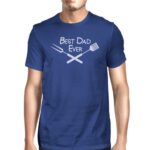 Best Bbq Dad Mens Blue Graphic Tee For Barbeque