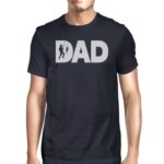 Dad Fish Navy Cotton T-shirt For Men Birthday