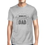 Worlds Okayest Dad Mens Grey Funny Design T-Shirt