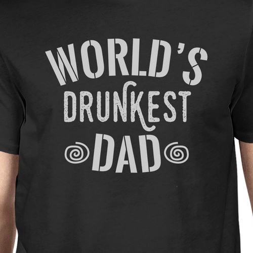 World's Drunkest Dad Men's Black Unique Graphic - Image 2