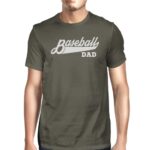 Baseball Dad Men's Dark Gray Cotton Shirt Funny