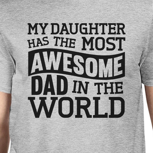 The Most Awesome Dad Men's Grey Short Sleeve Top - Image 2