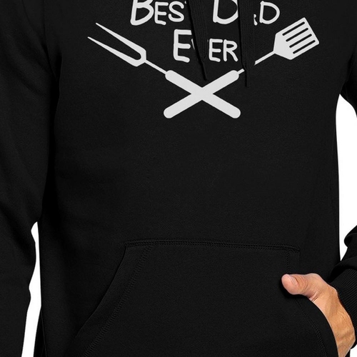 Best Bbq Dad Black Unisex Hoodie Fathers Day Gifts - Image 2