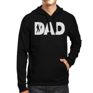 Dad Fish Black Hoodie Fathers Day Gifts For
