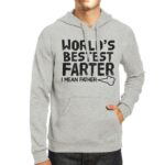 World's Bestest Farter Unisex Grey Pullover Hoodie