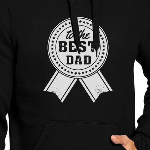 To The Best Dad Unisex Black Vintage Design Hoodie - Image 2